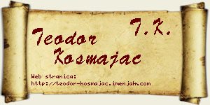 Teodor Kosmajac vizit kartica